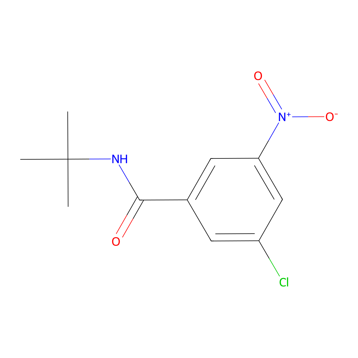 N-tert-Butyl-3-chloro-5-nitrobenzamide molecular structure, CAS 1492682-92-4