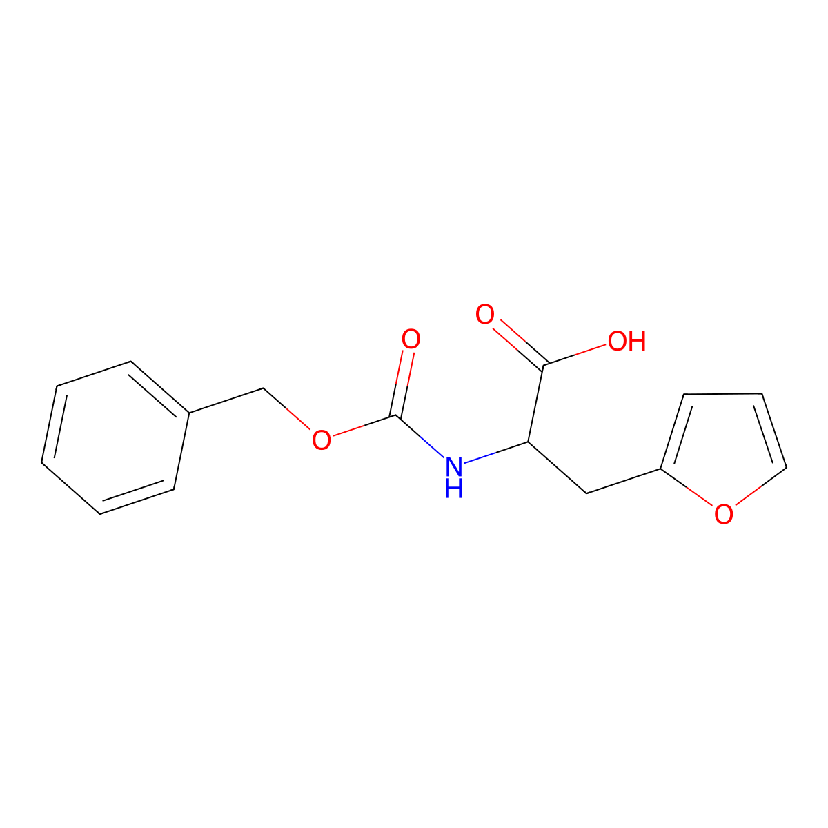Cbz-3-(2-furyl)-DL-alanine molecular structure, CAS 149270-15-5