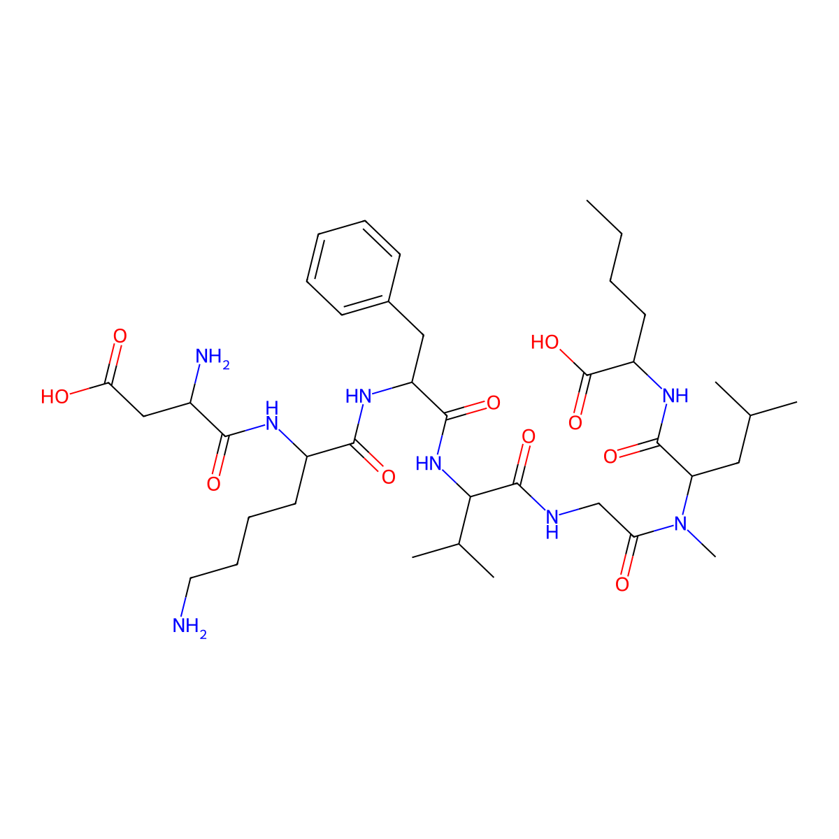 [Lys5,MeLeu9,Nle10]Neurokinin A(4-10) molecular structure, CAS 149270-28-0