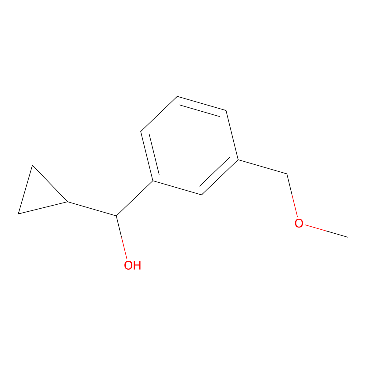 alpha-Cyclopropyl-3-(methoxymethyl)benZenemethanol molecular structure, CAS 1492709-05-3