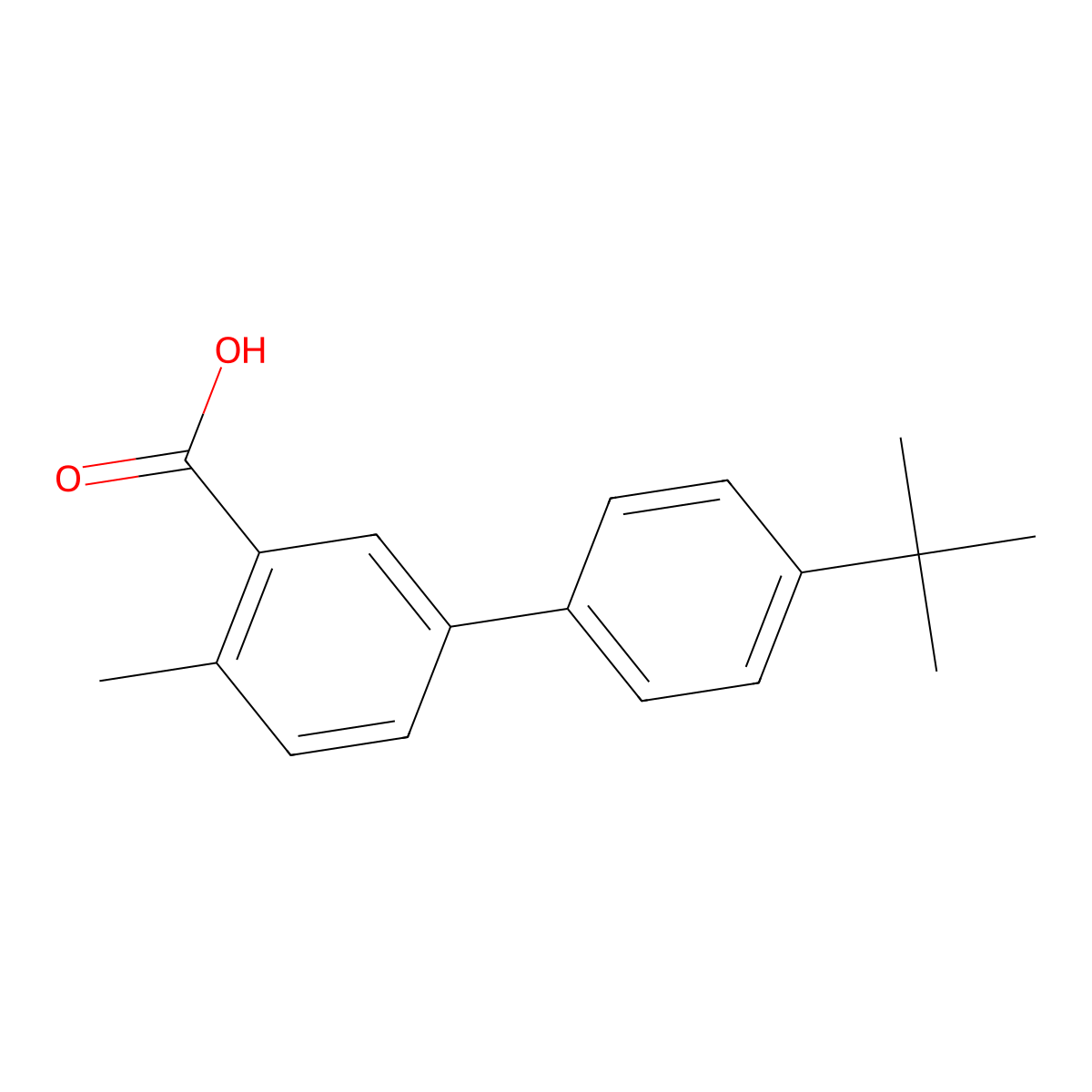 5-(4-Tert-butylphenyl)-2-methylbenzoic acid molecular structure, CAS 1492710-00-5