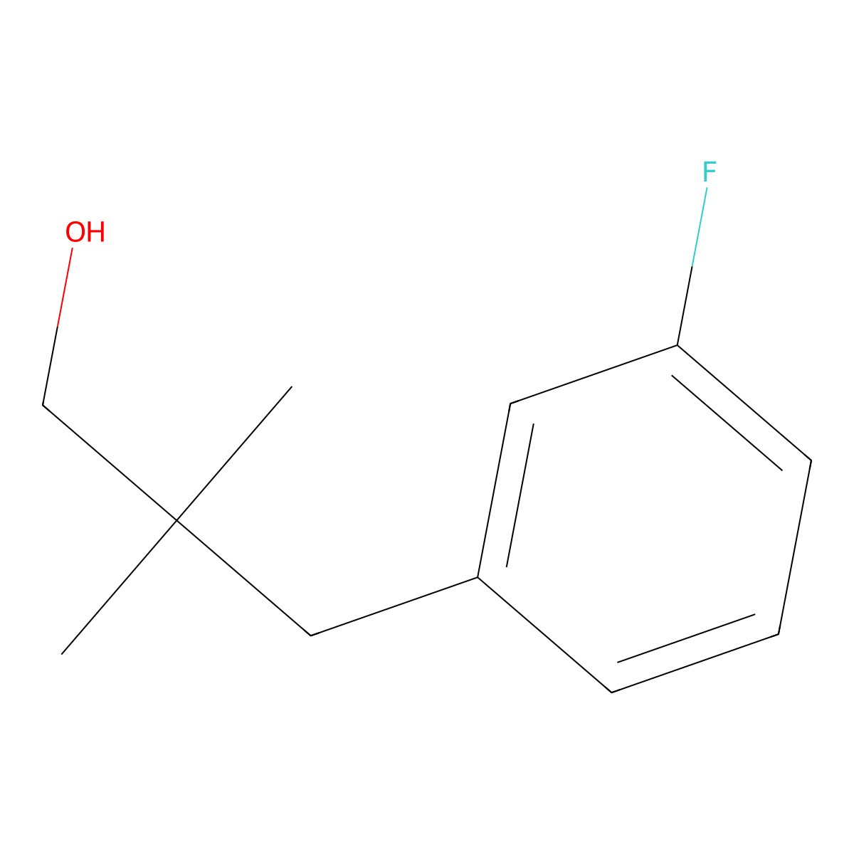 3-(3-Fluorophenyl)-2,2-dimethylpropan-1-ol molecular structure, CAS 1492713-33-3