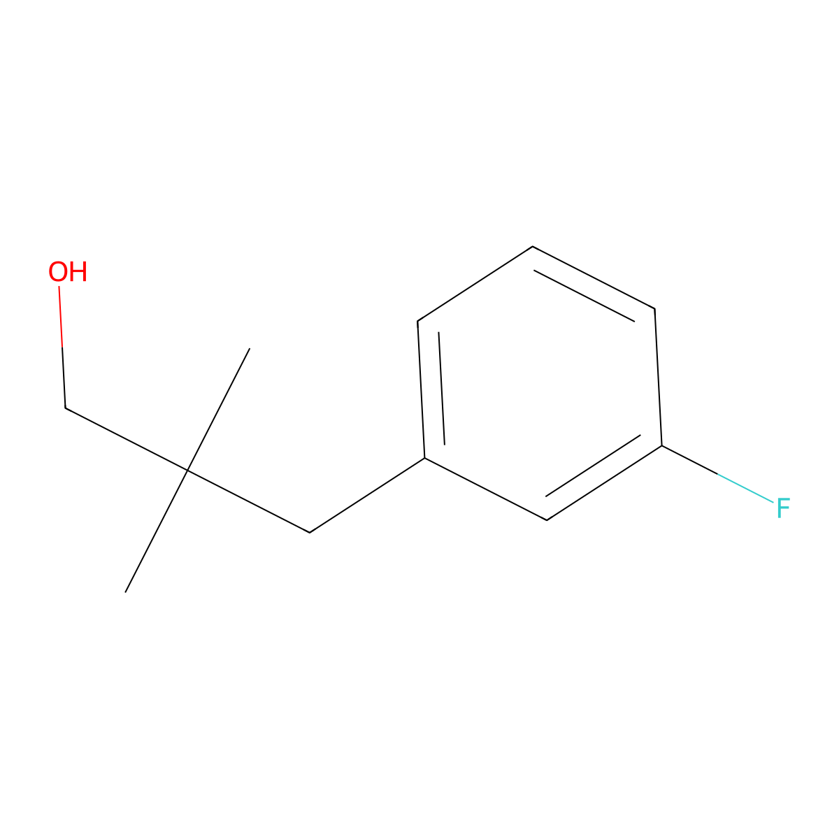 3-(3-Fluorophenyl)-2,2-dimethylpropan-1-ol molecular structure, CAS 1492713-33-3