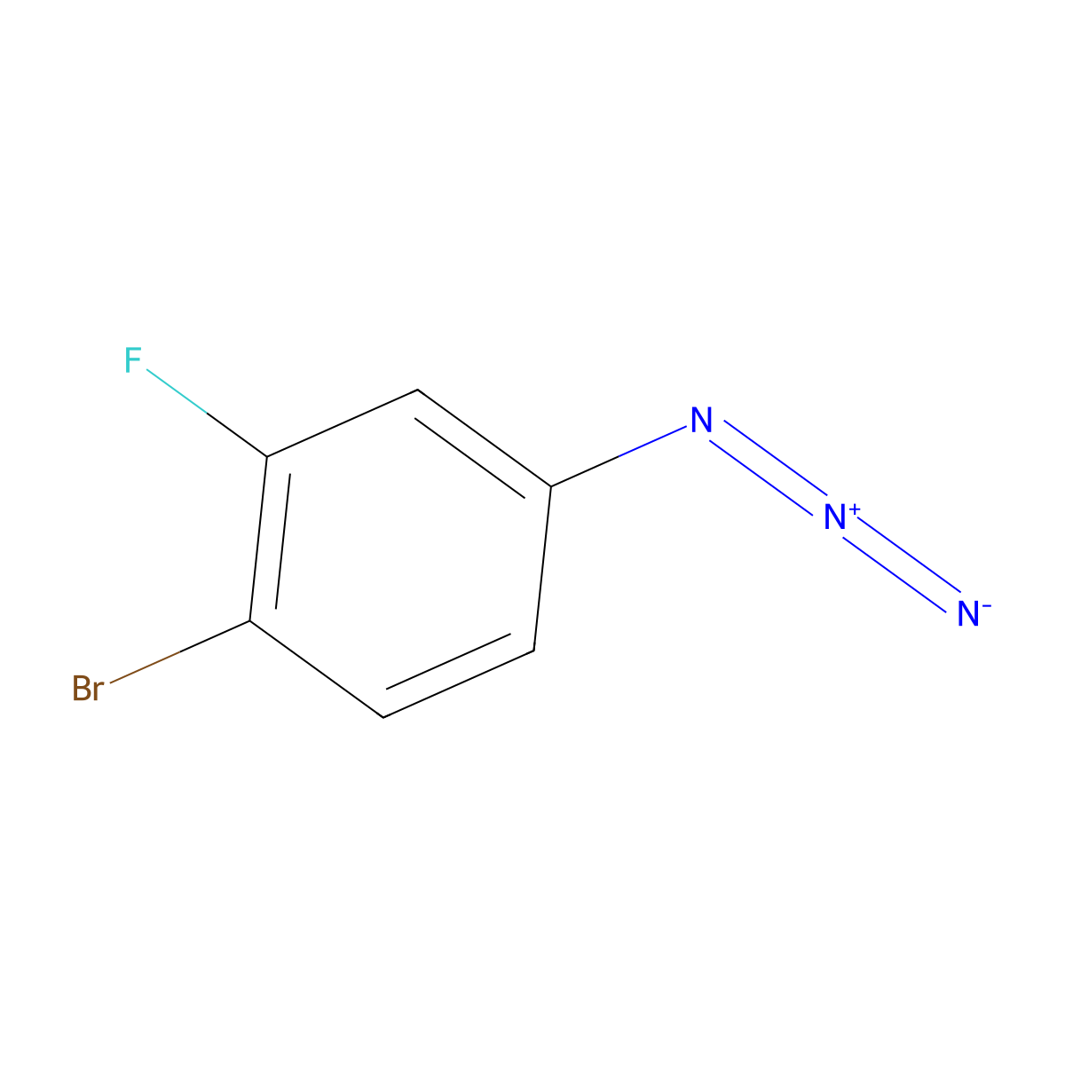 4-Azido-1-bromo-2-fluorobenzene molecular structure, CAS 1492715-10-2