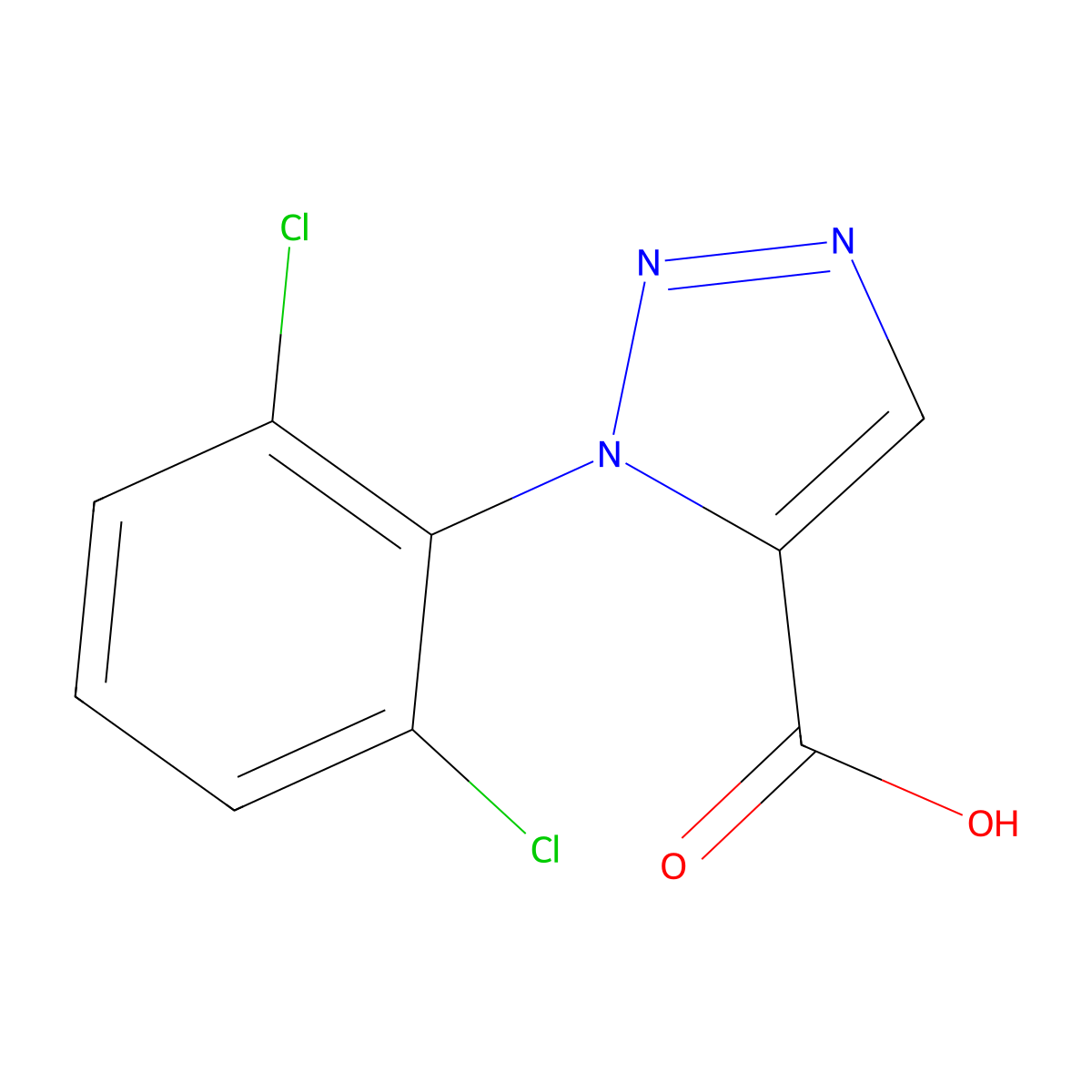 1-(2,6-dichlorophenyl)-1H-1,2,3-triazole-5-carboxylic acid molecular structure, CAS 1492720-78-1