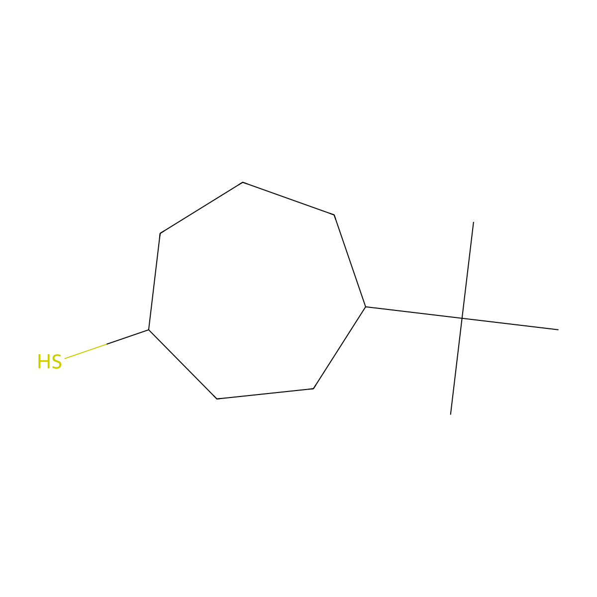 4-Tert-butylcycloheptane-1-thiol molecular structure, CAS 1492724-86-3