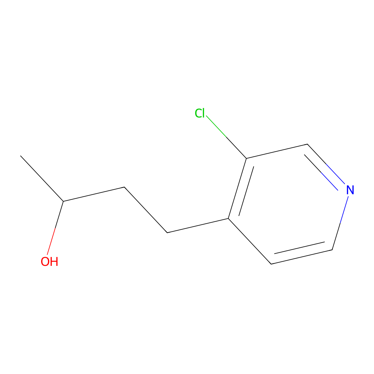 4-(3-Chloropyridin-4-yl)butan-2-ol molecular structure, CAS 1492733-37-5