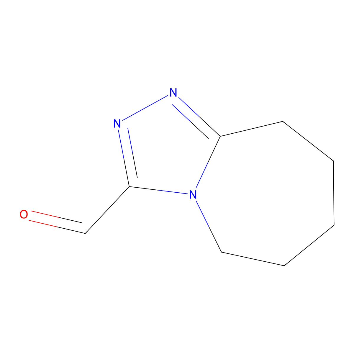 5H,6H,7H,8H,9H-(1,2,4)triazolo(4,3-a)azepine-3-carbaldehyde molecular structure, CAS 1492739-44-2