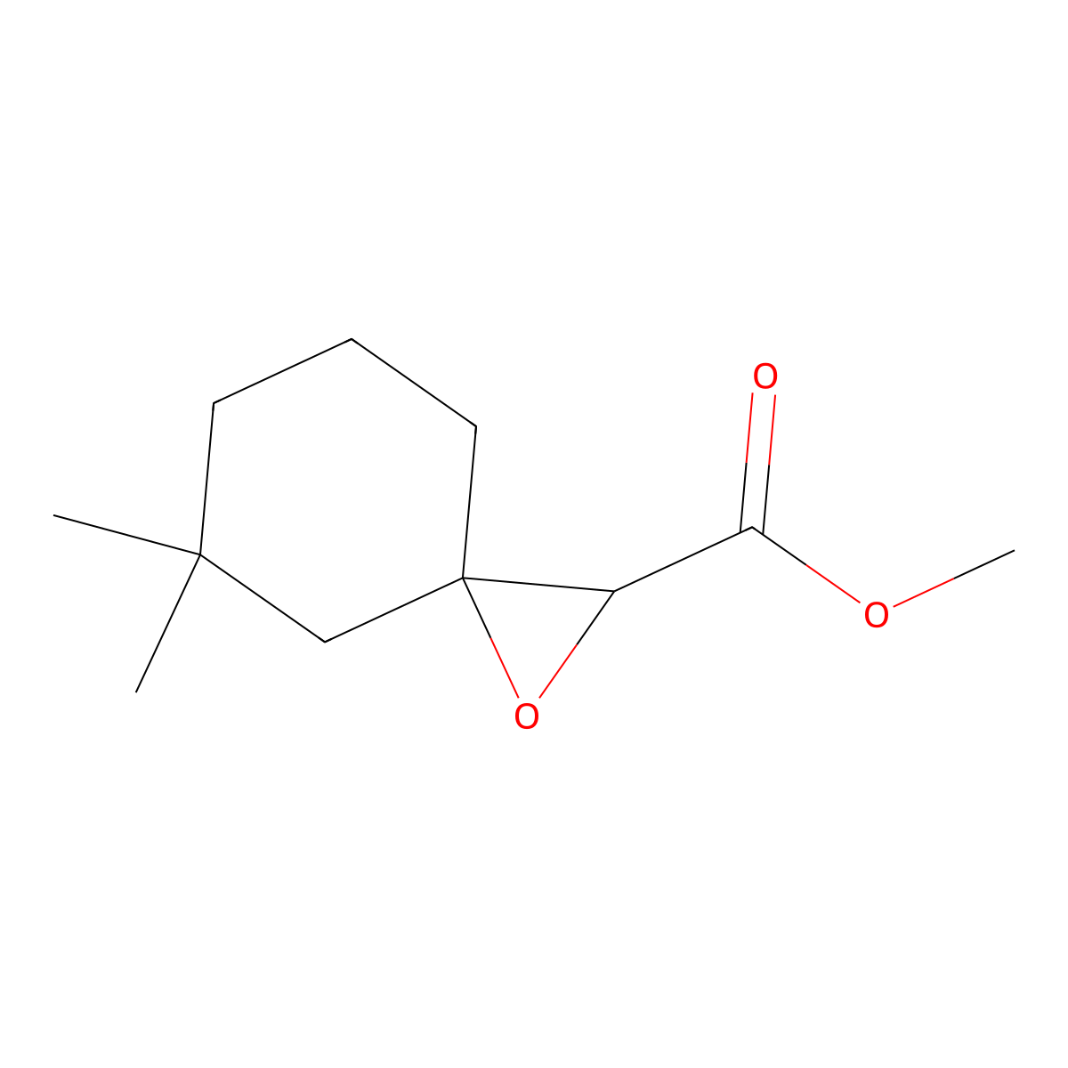 Methyl 5,5-dimethyl-1-oxaspiro[2.5]octane-2-carboxylate molecular structure, CAS 1492760-49-2