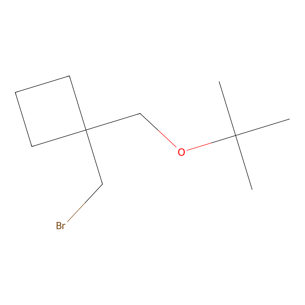 1-(Bromomethyl)-1-(tert-butoxymethyl)cyclobutane molecular structure, CAS 1492762-99-8