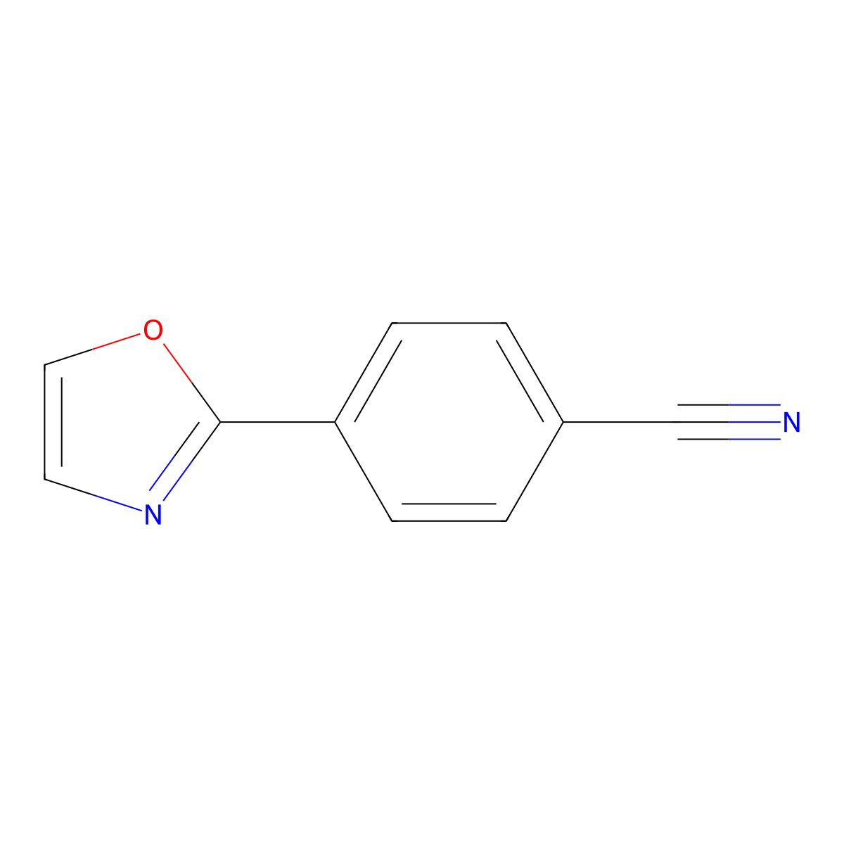 4-(2-Oxazolyl)benzonitrile molecular structure, CAS 1492784-57-2