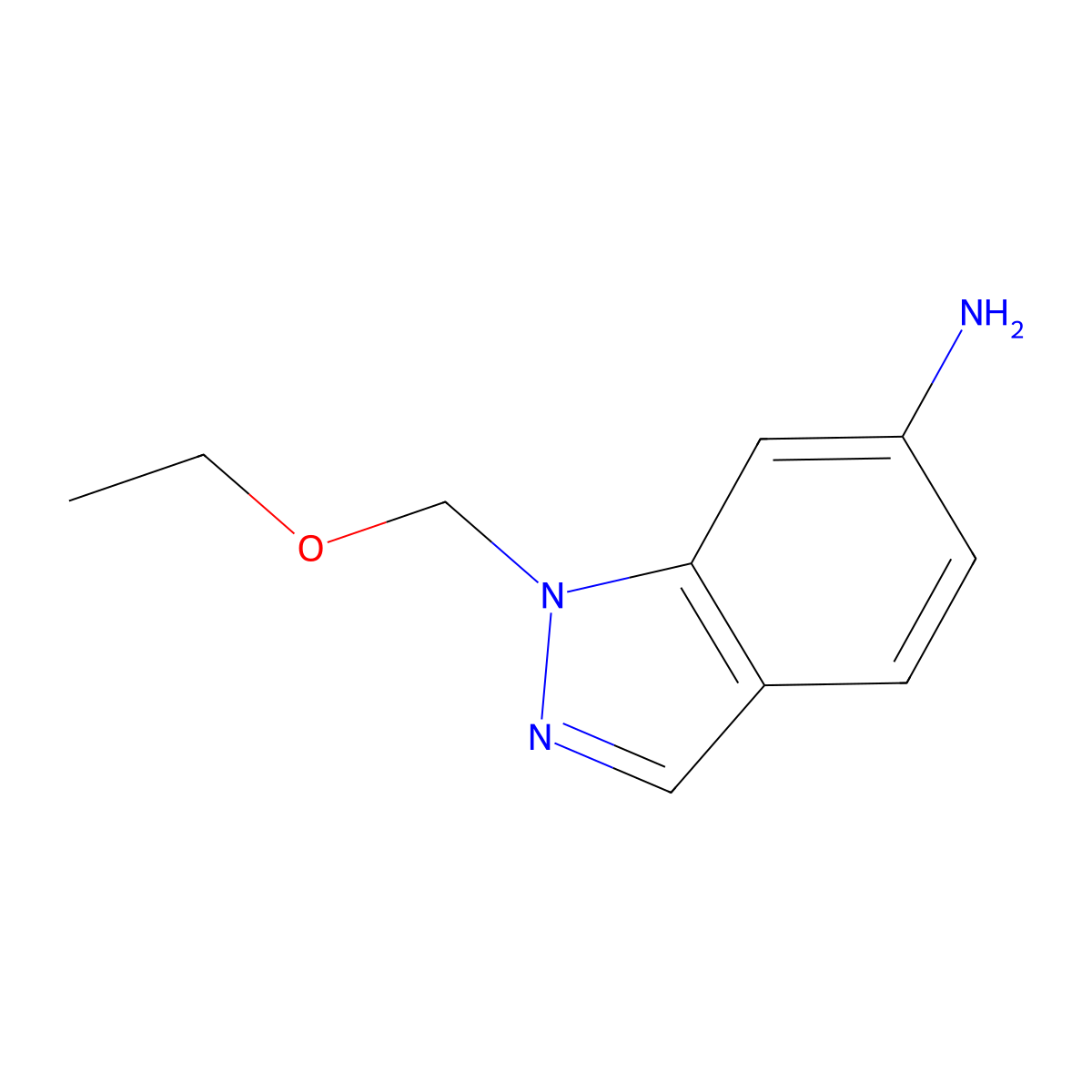 1-(Ethoxymethyl)-1H-indazol-6-amine molecular structure, CAS 1492795-24-0