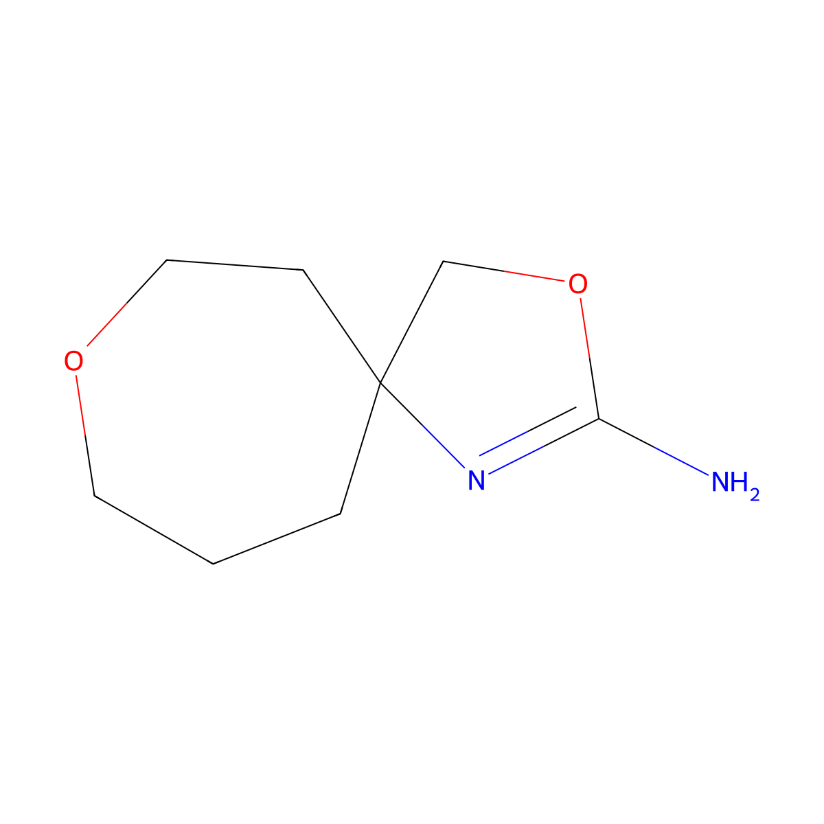 3,8-Dioxa-1-azaspiro[4.6]undec-1-en-2-amine molecular structure, CAS 1492800-62-0