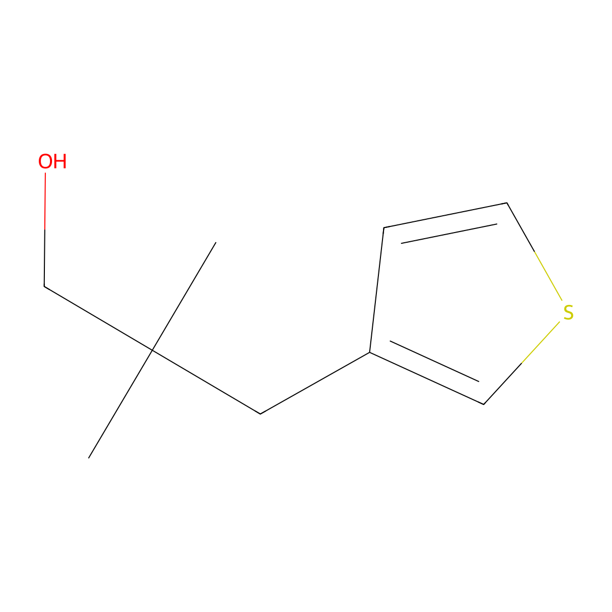 2,2-Dimethyl-3-(thiophen-3-yl)propan-1-ol molecular structure, CAS 1492807-79-0