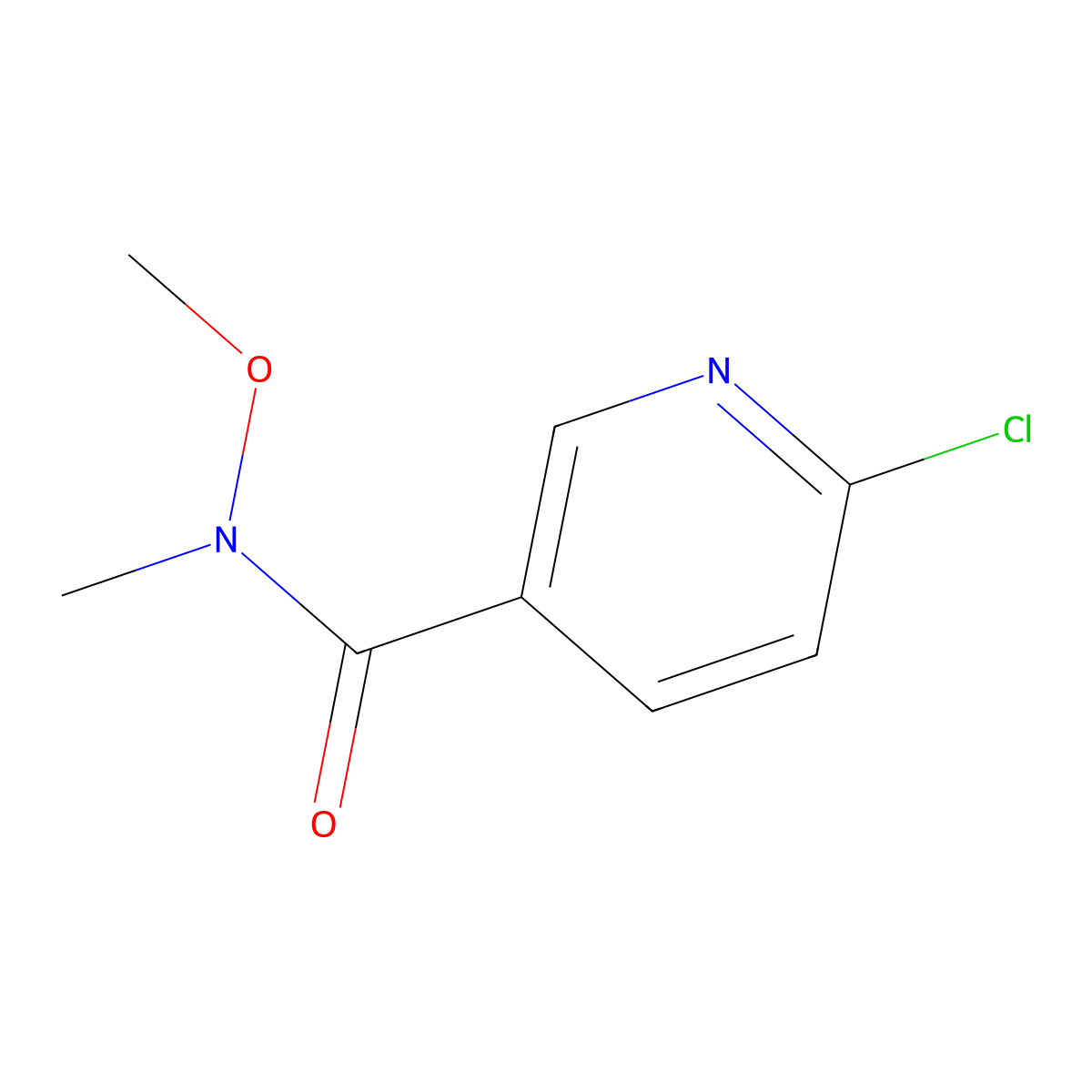 6-Chloro-N-methoxy-N-methylnicotinamide molecular structure, CAS 149281-42-5