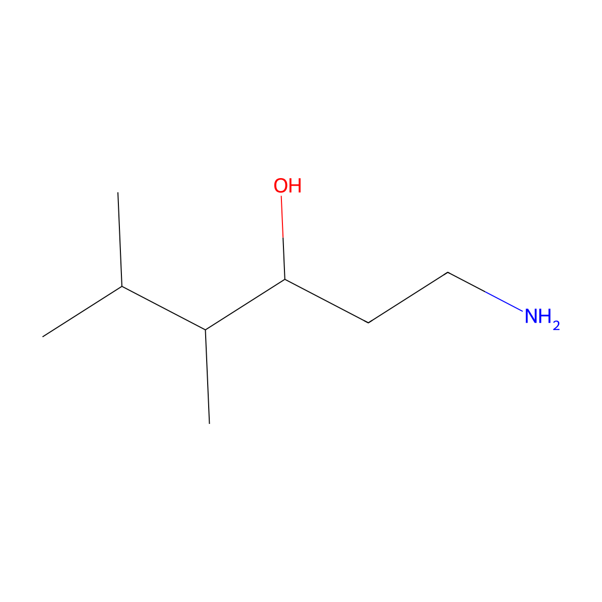 1-Amino-4,5-dimethylhexan-3-ol molecular structure, CAS 1492818-41-3