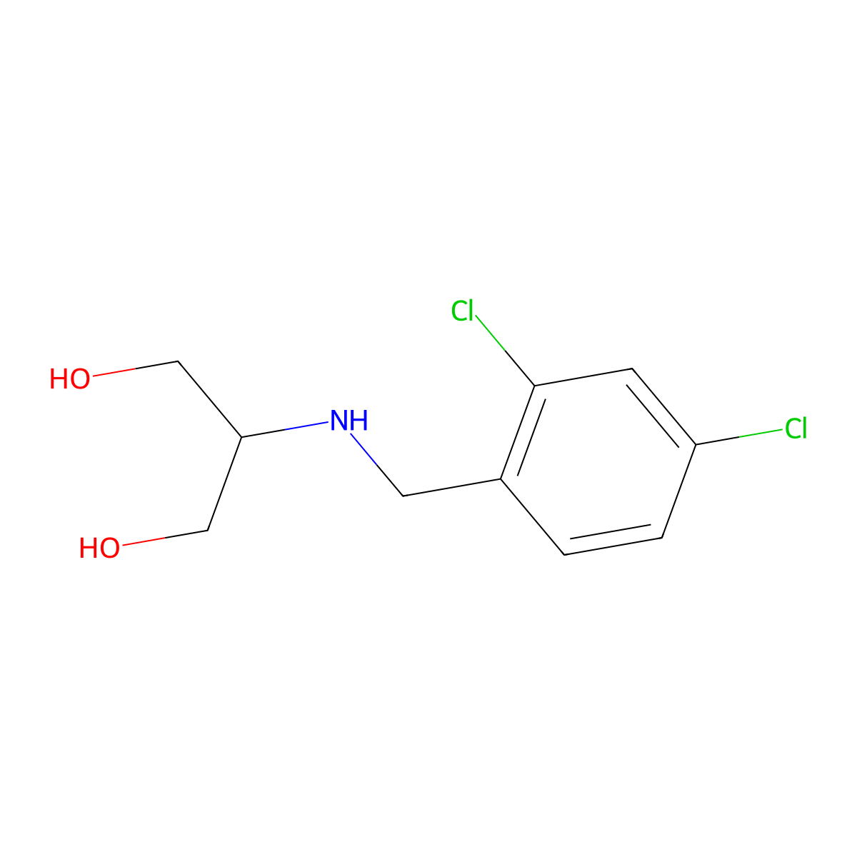 2-{[(2,4-Dichlorophenyl)methyl]amino}propane-1,3-diol molecular structure, CAS 1492822-75-9
