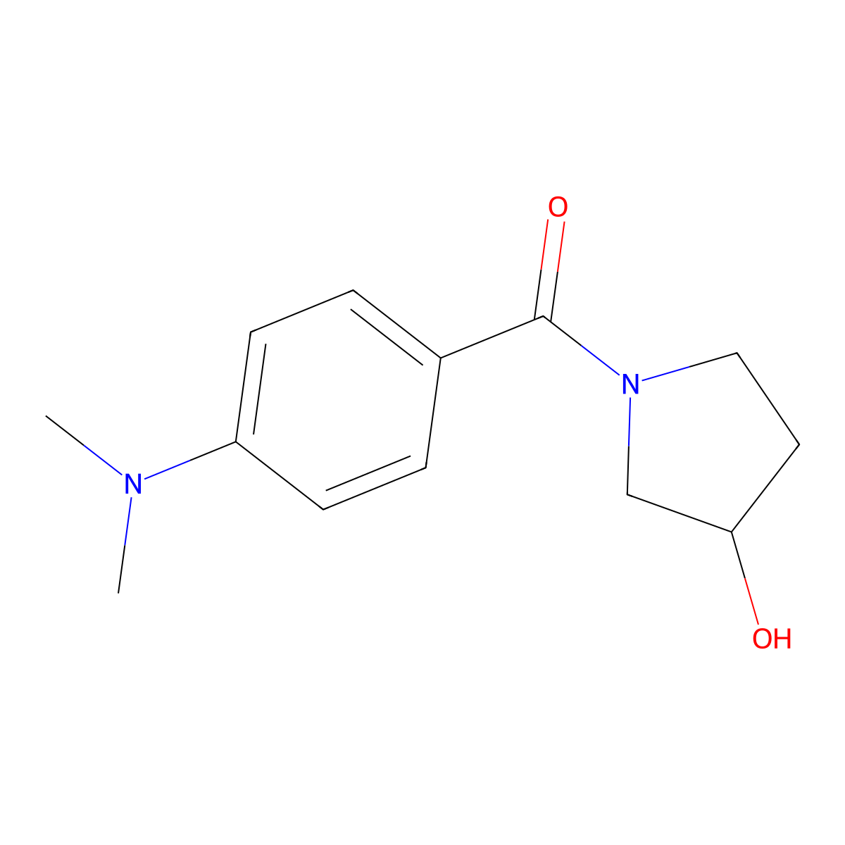 (4-(Dimethylamino)phenyl)(3-hydroxypyrrolidin-1-yl)methanone molecular structure, CAS 1492829-75-0