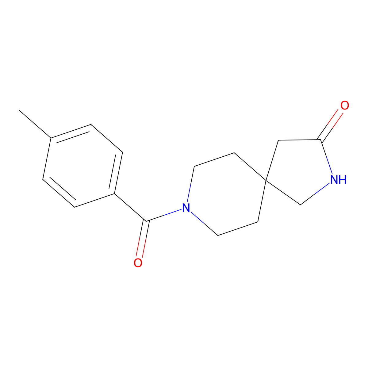 8-(4-Methylbenzoyl)-2,8-diazaspiro[4.5]decan-3-one molecular structure, CAS 1492852-43-3