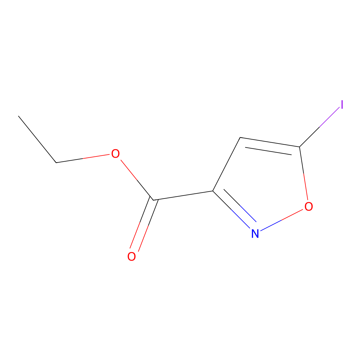 Ethyl 5-iodo-1,2-oxazole-3-carboxylate molecular structure, CAS 149286-19-1