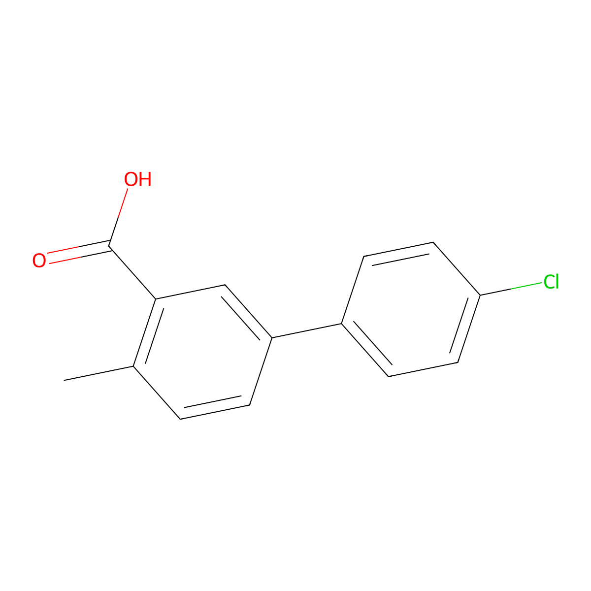 4'-Chloro-4-methyl-[1,1'-biphenyl]-3-carboxylic acid molecular structure, CAS 1492861-13-8