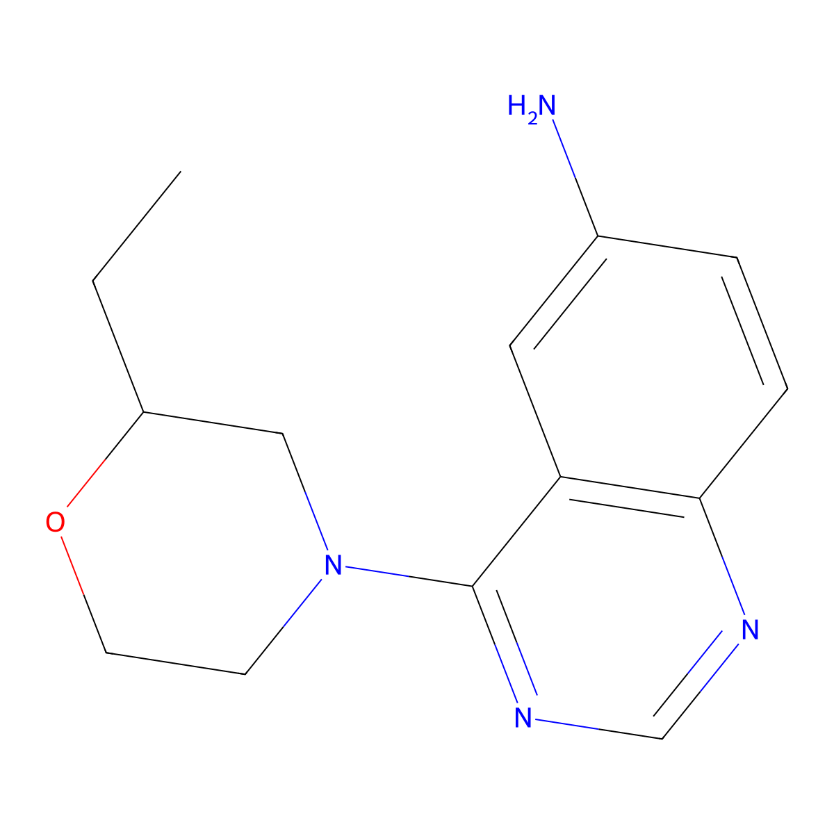 4-(2-Ethylmorpholino)quinazolin-6-amine molecular structure, CAS 1492862-09-5