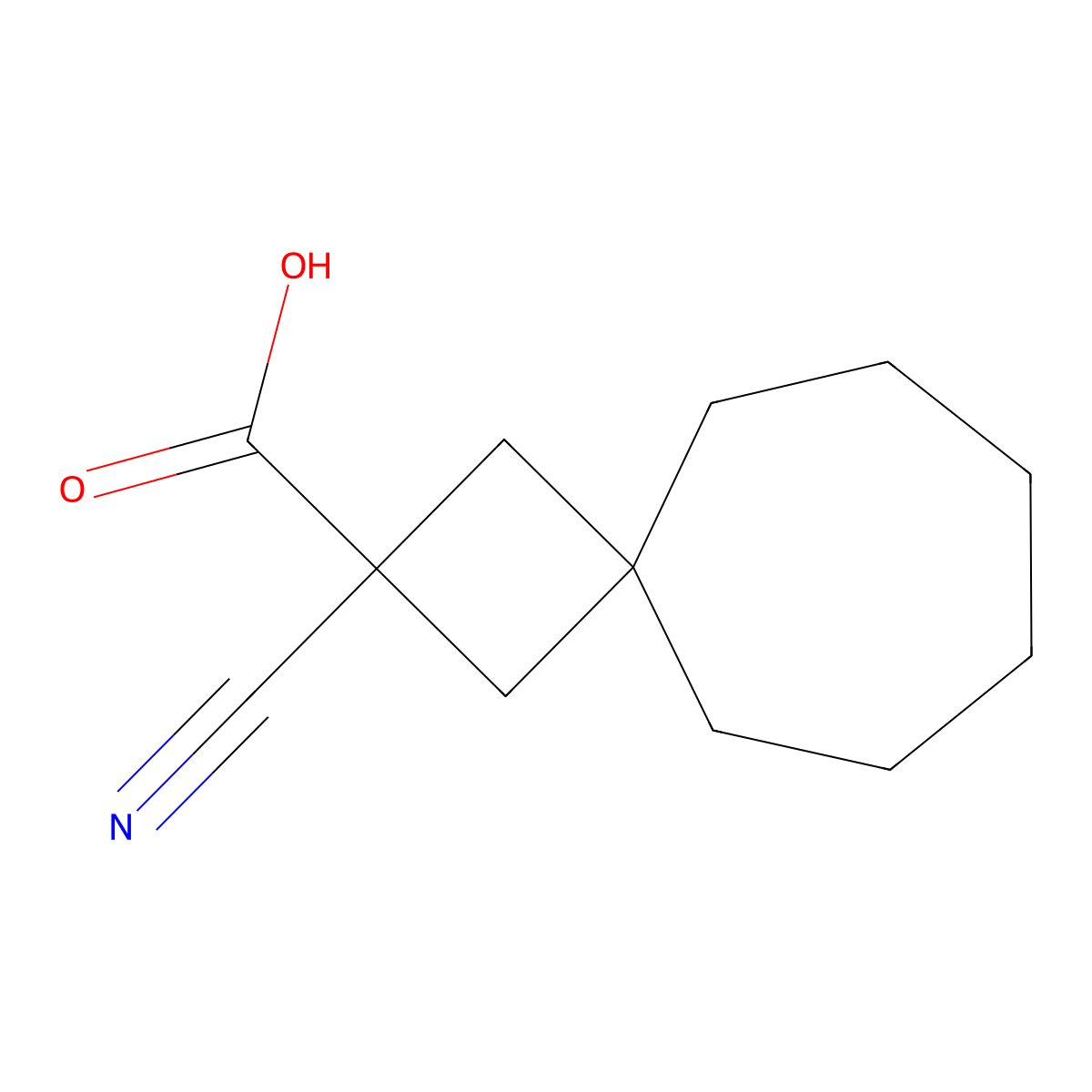 2-Cyanospiro[3.6]decane-2-carboxylic acid molecular structure, CAS 1492878-13-3