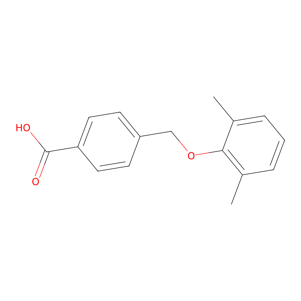 4-[(2,6-Dimethylphenoxy)methyl]benzoic acid molecular structure, CAS 149288-34-6