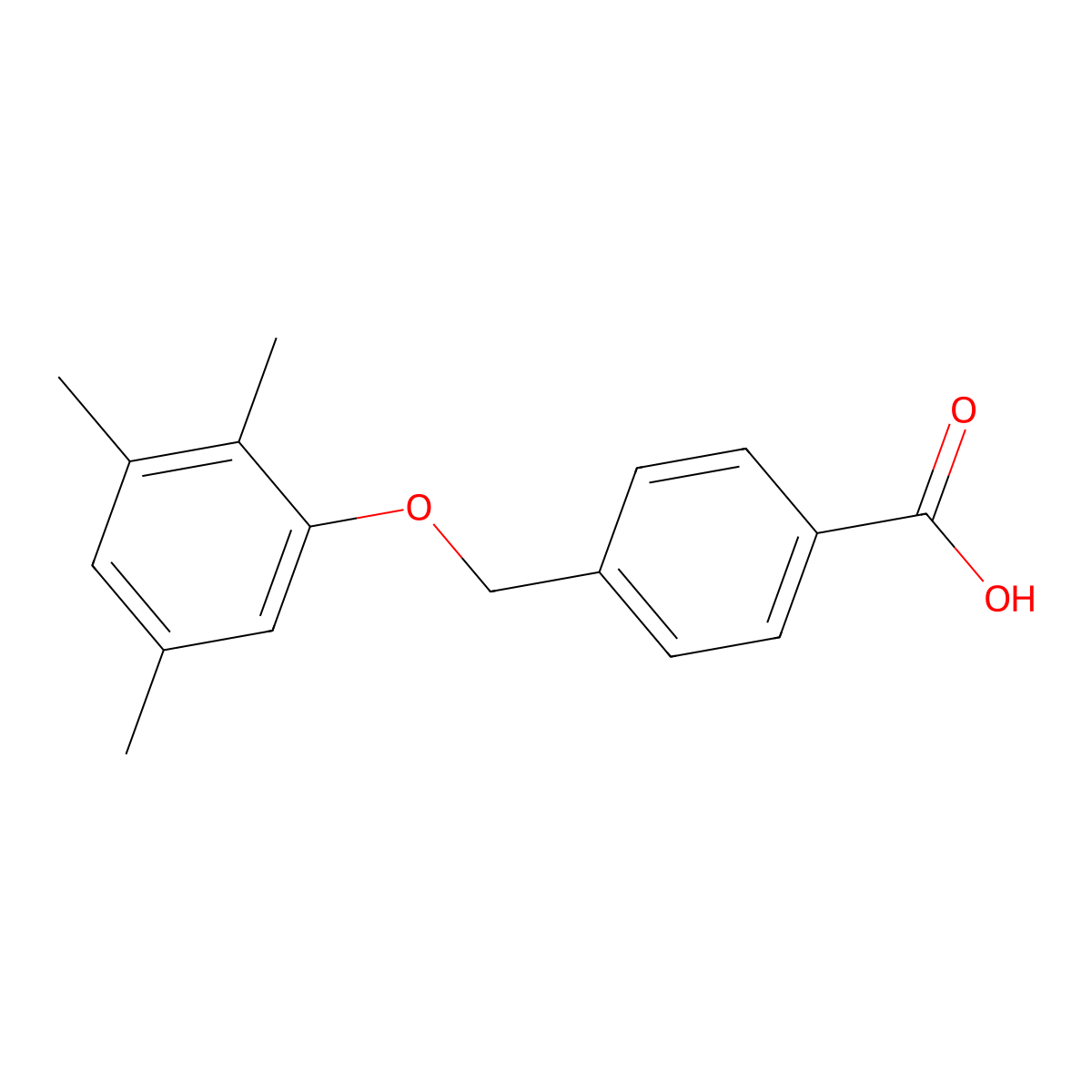 4-[(2,3,5-Trimethylphenoxy)methyl]benzoic acid molecular structure, CAS 149288-35-7