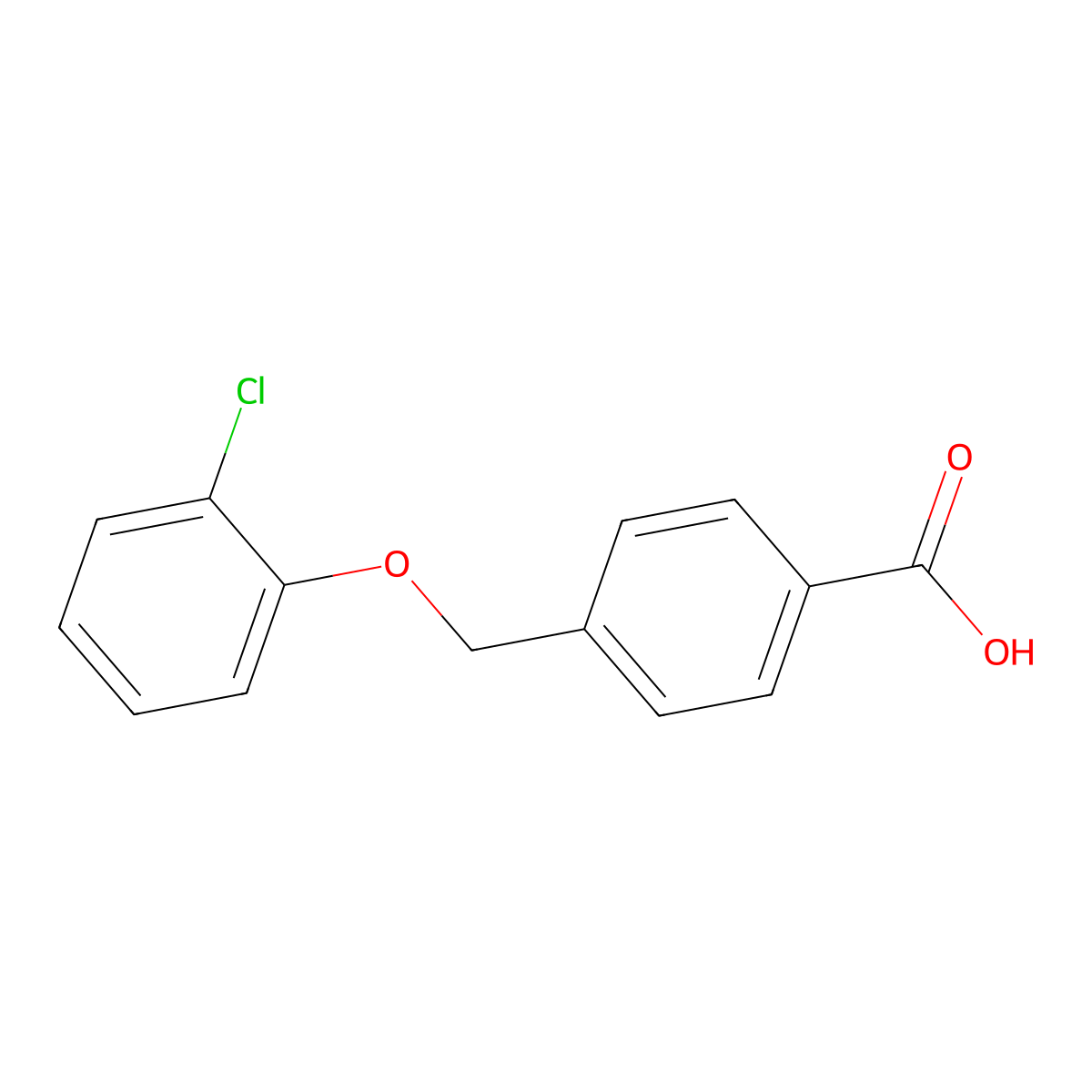 4-[(2-Chlorophenoxy)methyl]benzoic acid molecular structure, CAS 149288-38-0