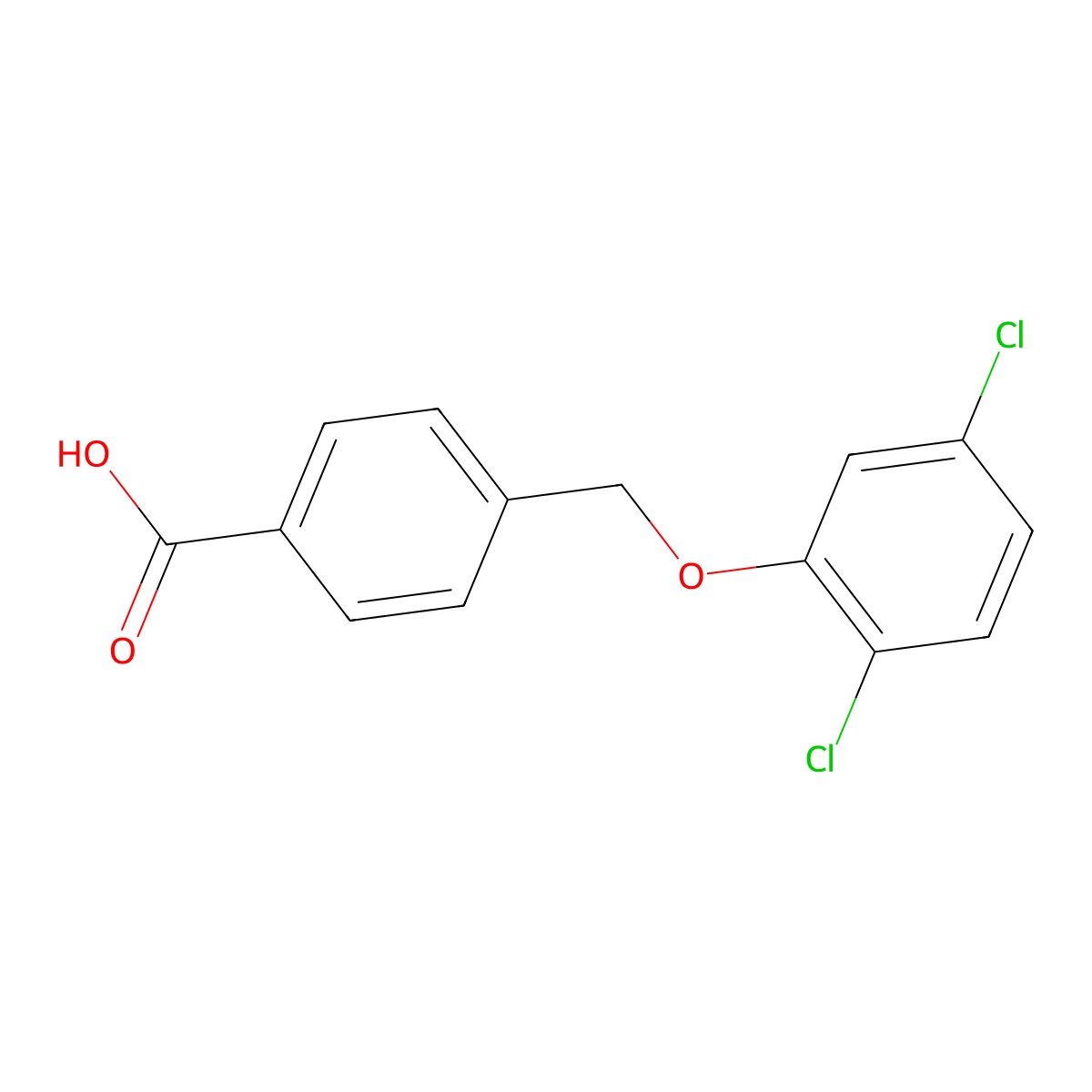 4-[(2,5-dichlorophenoxy)methyl]benzoic Acid molecular structure, CAS 149288-41-5