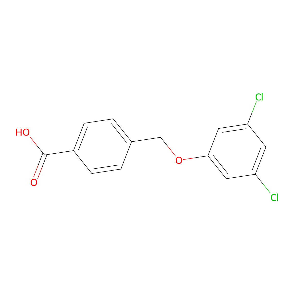 4-(3,5-Dichlorophenoxymethyl)benzoic acid molecular structure, CAS 149288-43-7