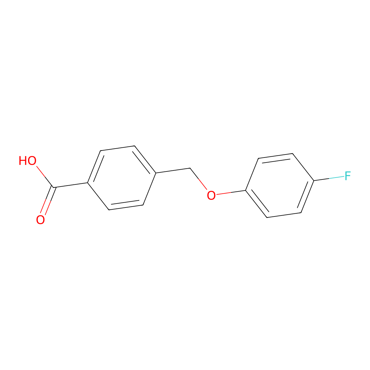 4-[(4-Fluorophenoxy)methyl]benzoic acid molecular structure, CAS 149288-44-8