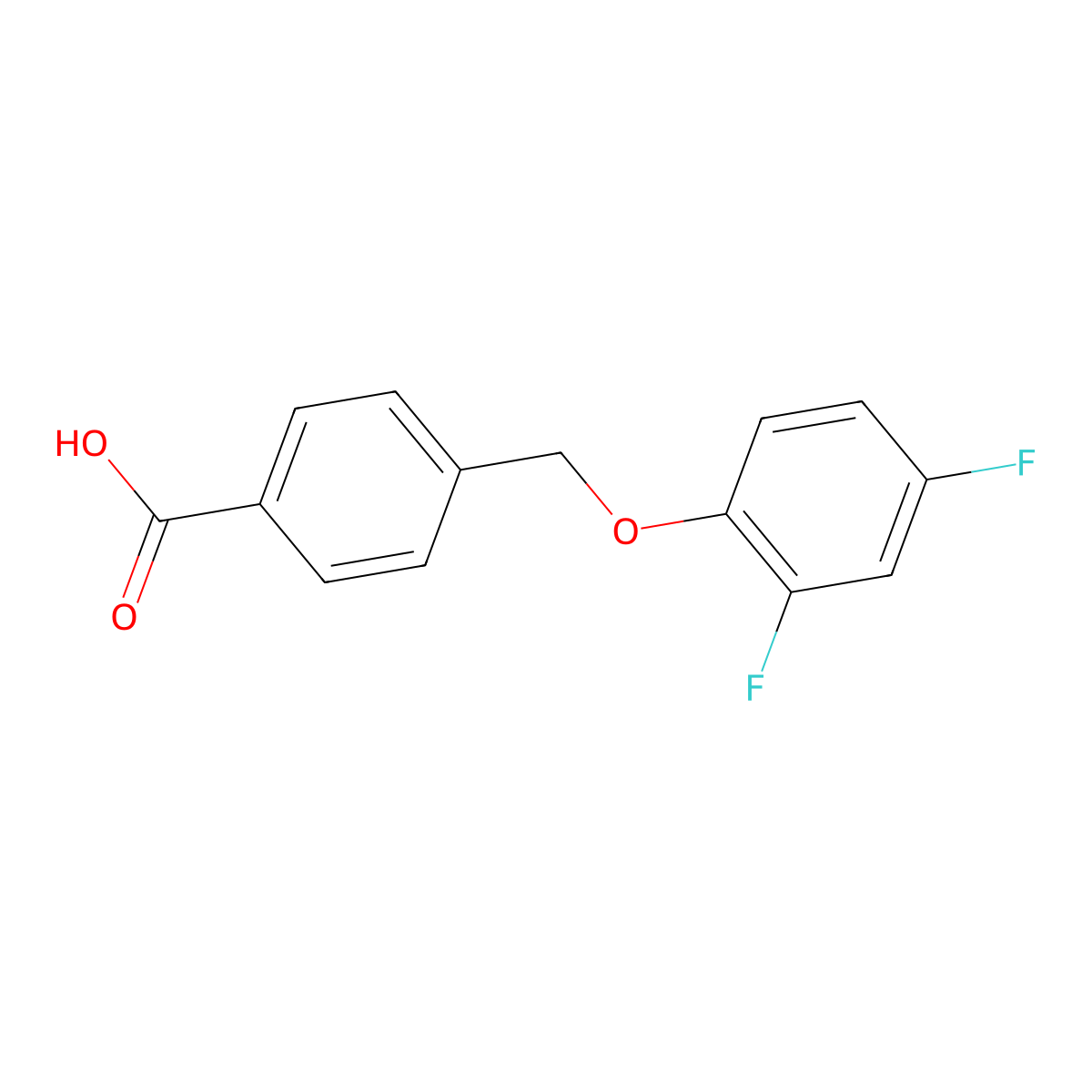 4-[(2,4-Difluorophenoxy)methyl]benzoic acid molecular structure, CAS 149288-45-9