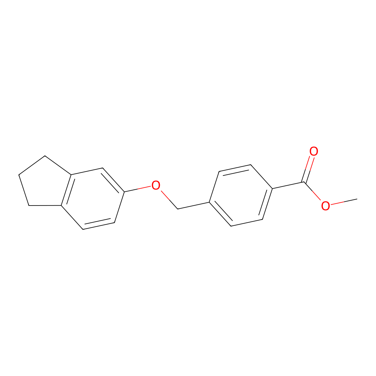 methyl 4-[(2,3-dihydro-1H-inden-5-yloxy)methyl]benzoate molecular structure, CAS 149288-54-0