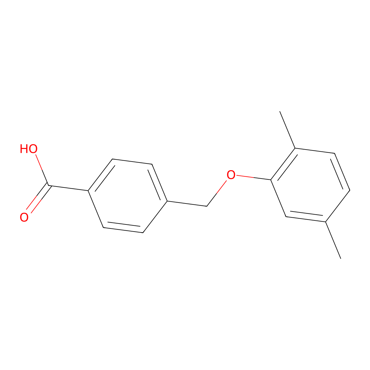 4-[(2,5-Dimethylphenoxy)methyl]benzoic acid molecular structure, CAS 149288-58-4