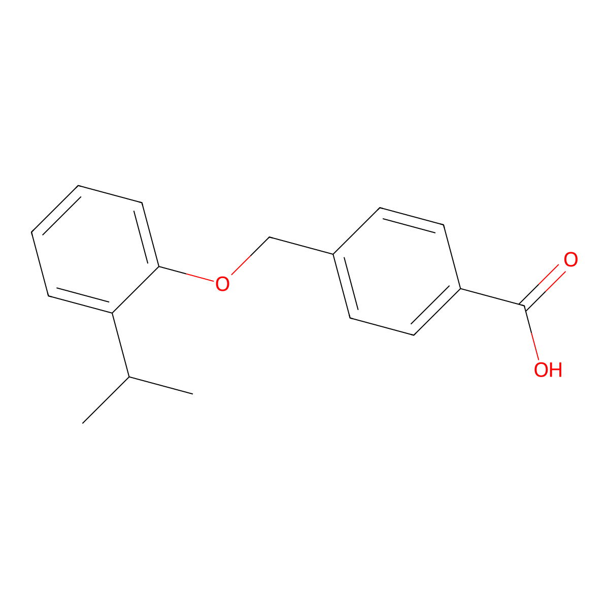 4-[(2-propan-2-ylphenoxy)methyl]benzoic Acid molecular structure, CAS 149288-62-0