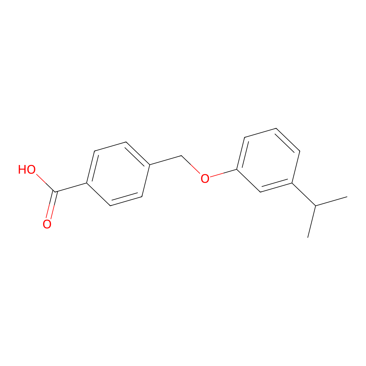 4-[[3-(1-Methylethyl)phenoxy]methyl]benzoic acid molecular structure, CAS 149288-63-1