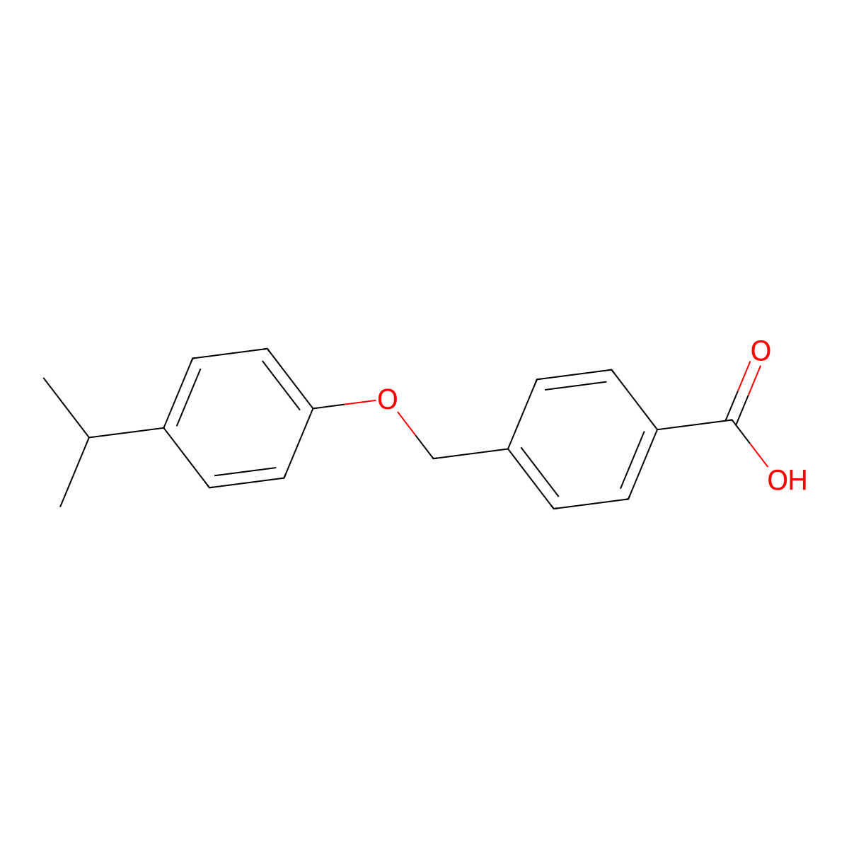 4-[(4-Isopropylphenoxy)methyl]benzoic acid molecular structure, CAS 149288-64-2