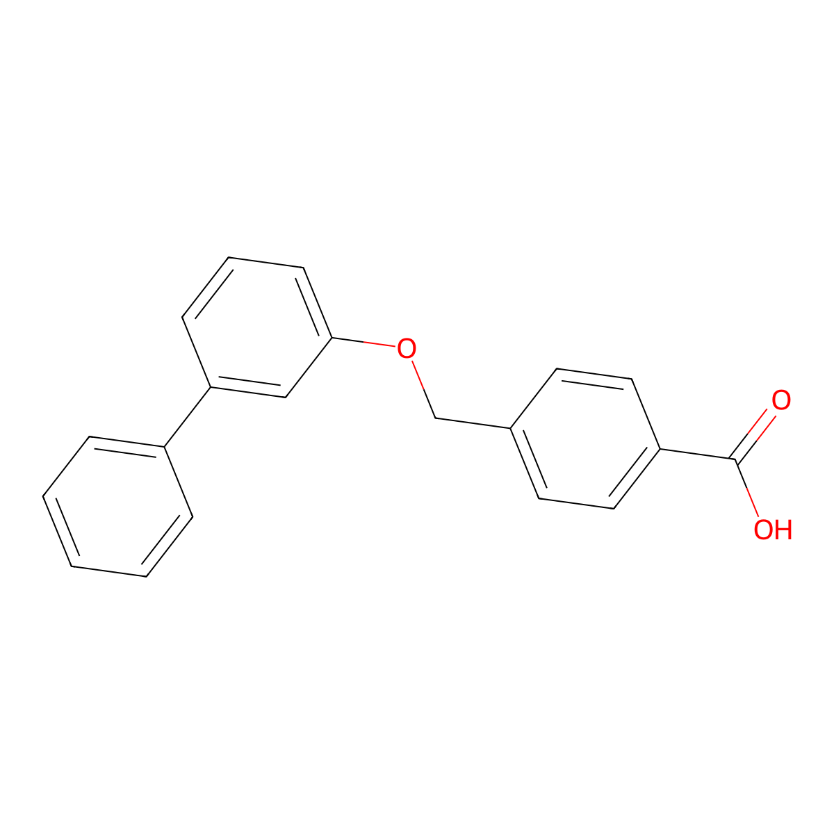 4-[(3-Phenylphenoxy)methyl]benzoic acid molecular structure, CAS 149288-67-5