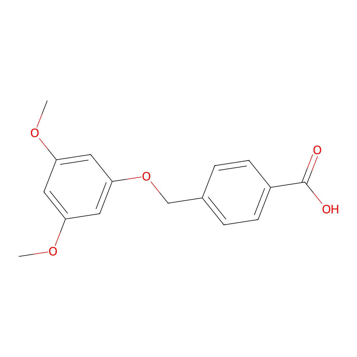 4-[(3,5-Dimethoxyphenoxy)methyl]benzoic acid molecular structure, CAS 149288-71-1