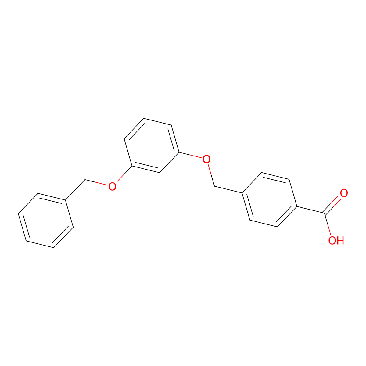 4-[(3-Phenylmethoxyphenoxy)methyl]benzoic acid molecular structure, CAS 149288-77-7