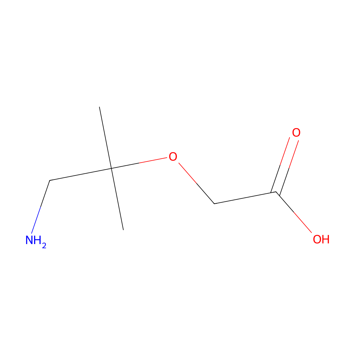 2-[(1-Amino-2-methylpropan-2-yl)oxy]acetic acid molecular structure, CAS 1492884-20-4