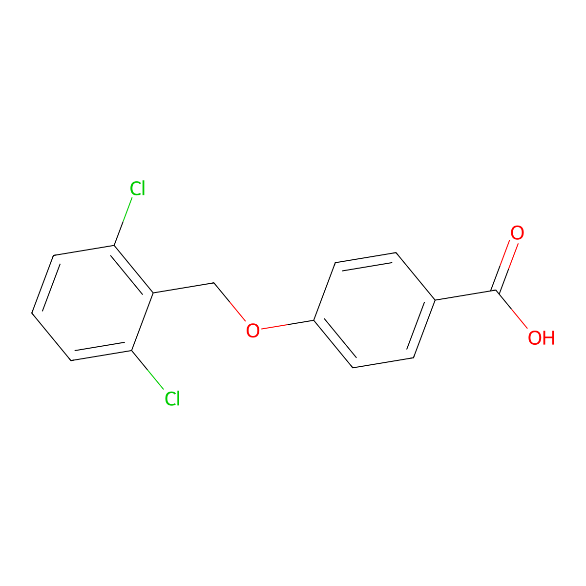 4-[(2,6-Dichlorobenzyl)oxy]benzoic acid molecular structure, CAS 149289-09-8