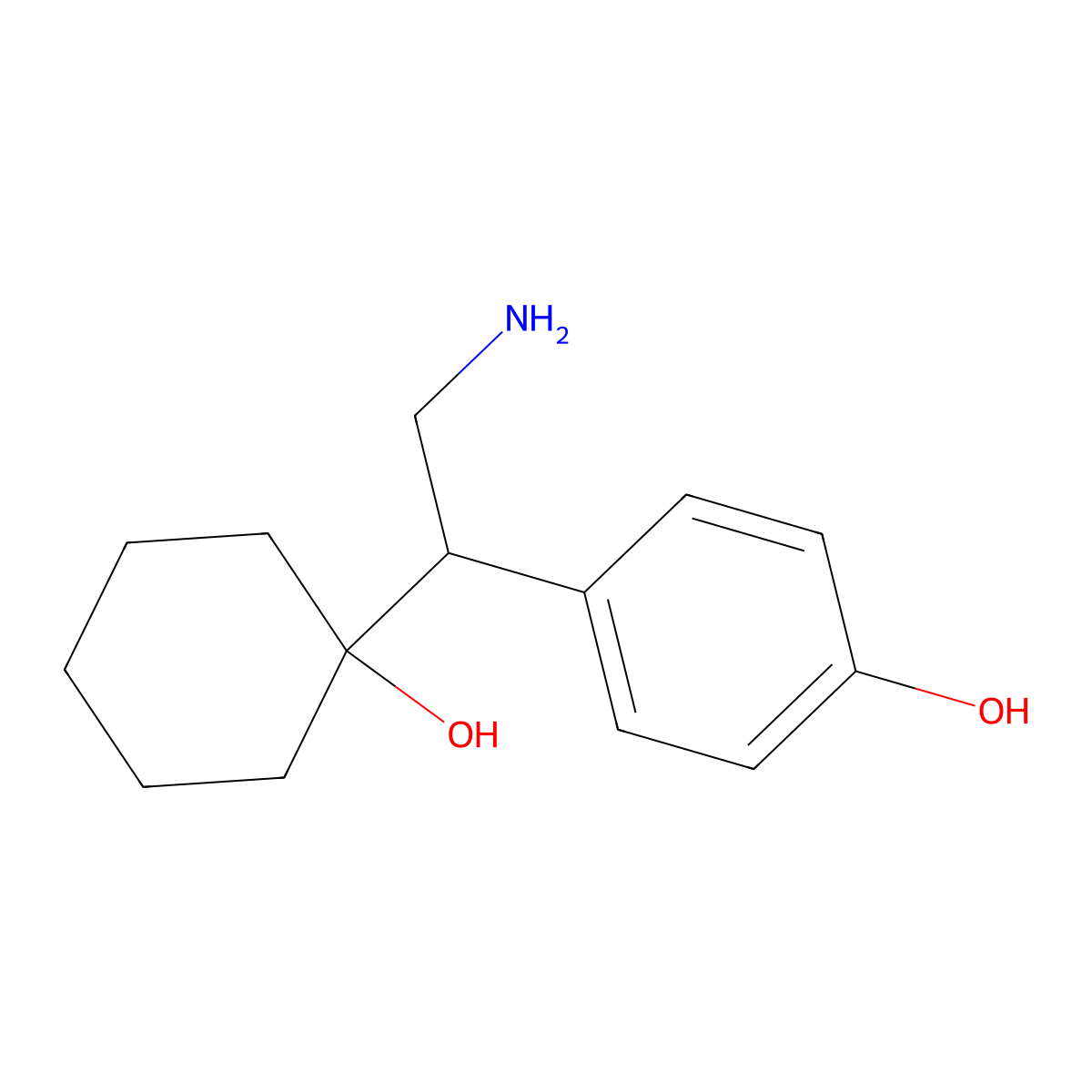 Tridesmethylvenlafaxine molecular structure, CAS 149289-29-2