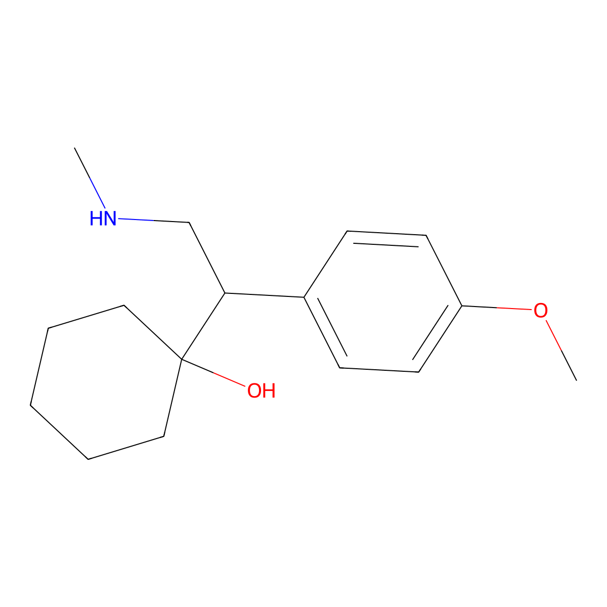 N-Desmethylvenlafaxine molecular structure, CAS 149289-30-5