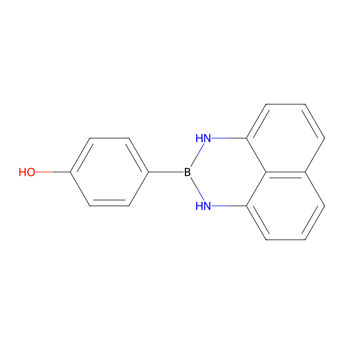 4-(1H-Naphtho[1,8-de][1,3,2]diazaborinin-2(3h)-yl)phenol molecular structure, CAS 1492899-94-1