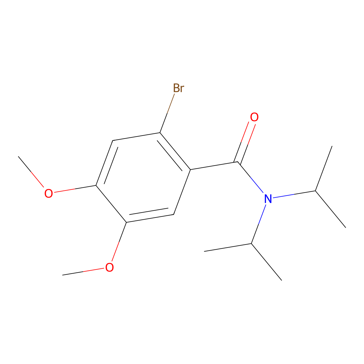 2-bromo-4,5-dimethoxy-N,N-bis(propan-2-yl)benzamide molecular structure, CAS 1492905-10-8