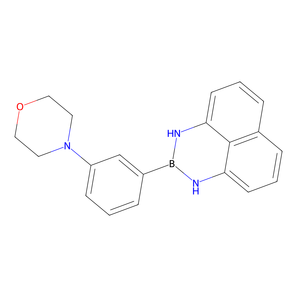 4-(3-(1H-Naphtho[1,8-DE][1,3,2]diazaborinin-2(3H)-YL)phenyl)morpholine molecular structure, CAS 1492914-64-3