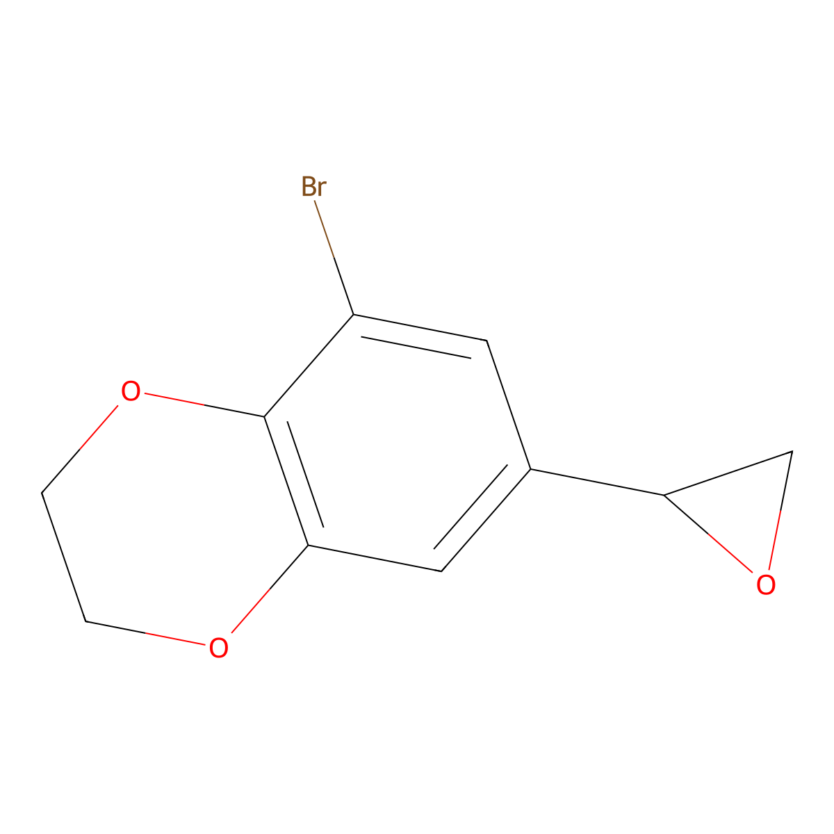 5-Bromo-7-(oxiran-2-yl)-2,3-dihydrobenzo[b][1,4]dioxine molecular structure, CAS 1492940-67-6